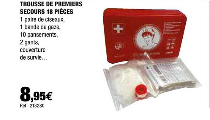 trousse de premiers secours 18 pièces
