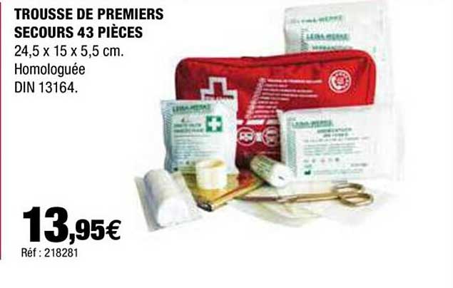 trousse de premiers secours 43 pièces