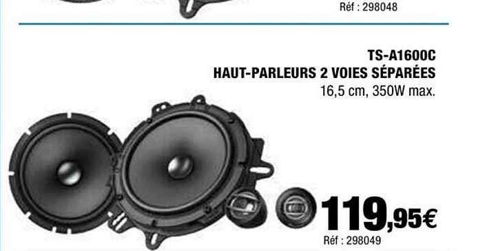 ts-a1600c haut-parleurs 2 voies séparées