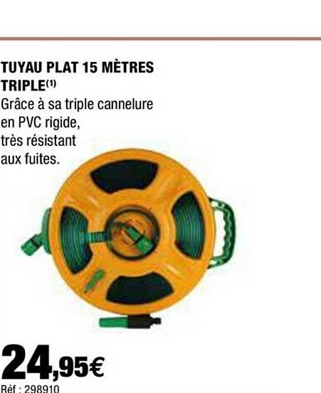 tuyau plat 15 mètres triple