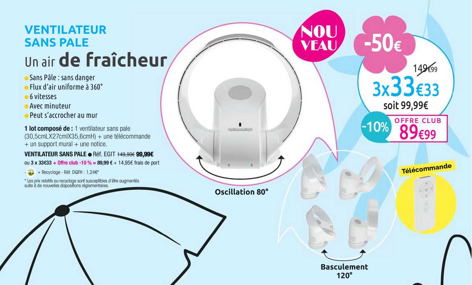 ventilateur sans pale