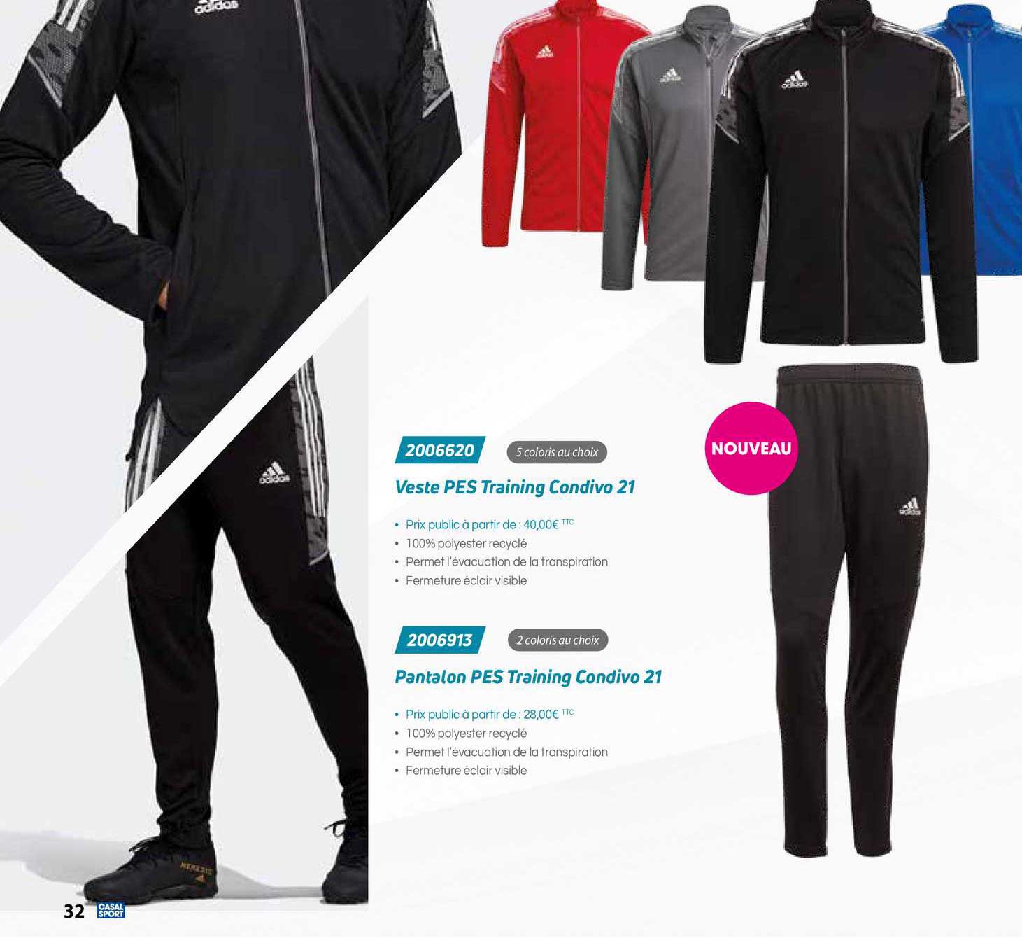 Veste Pes Training Condivo 21 2006620 Pantalon Pes Training Condivo 21 2006913