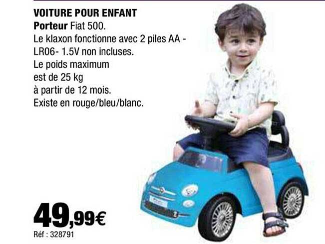 voiture pour enfant portuer fiat 500