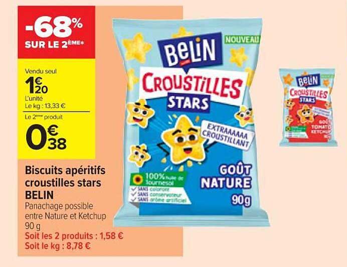 biscuits apéritifs croustilles stars belin