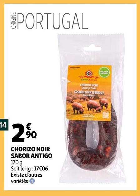 chorizo noir sabor antigo
