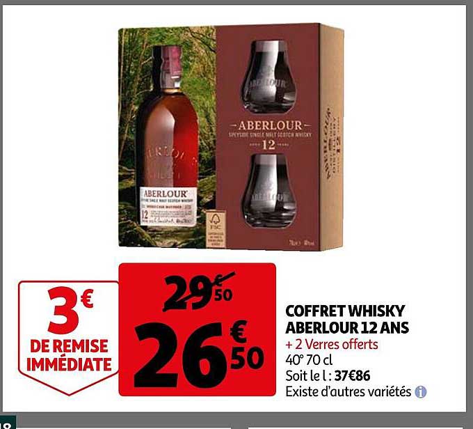 coffret whisky aberlour 12 ans