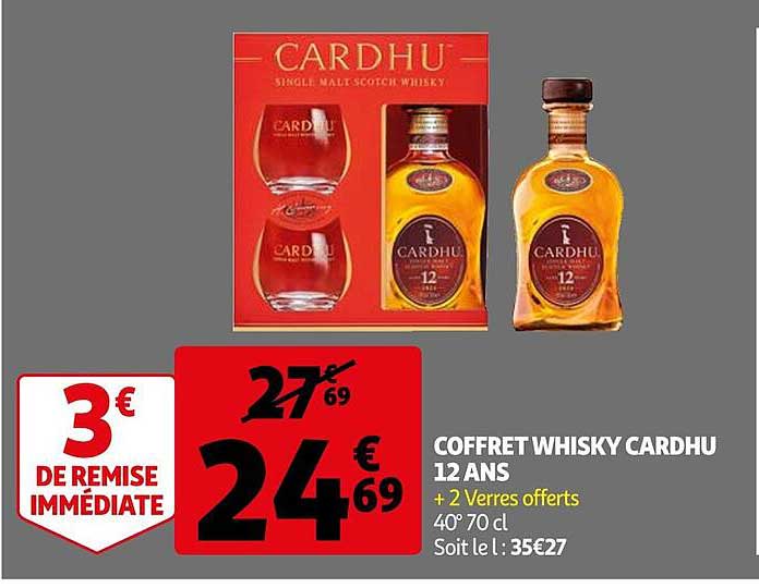coffret whisky cardhu 12 ans