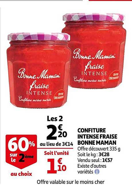 confiture intense fraise bonne maman