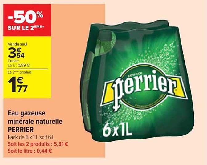 Eau Gazeuse Minérale Naturelle Perrier
