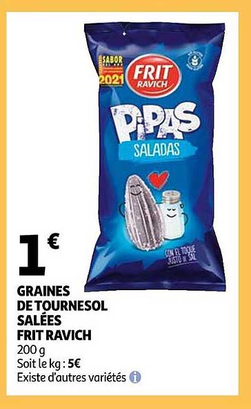 graines de tournesol salées frit ravich