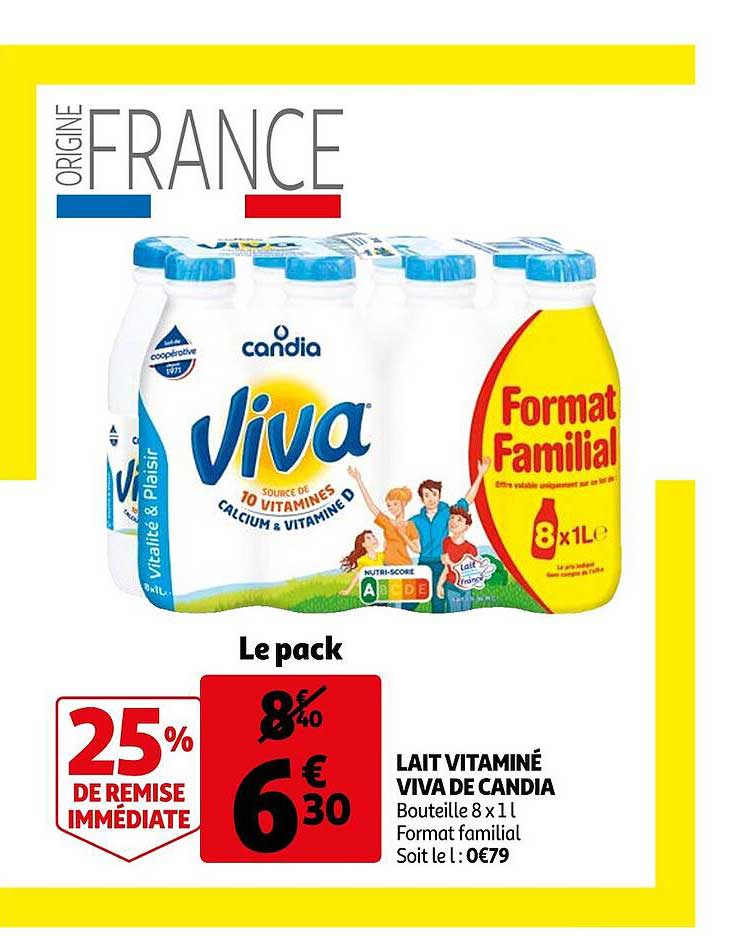 Lait Vitaminé Viva De Candia