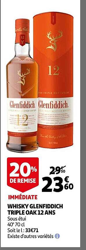 whisky glenfiddisch triple oak 12 ans
