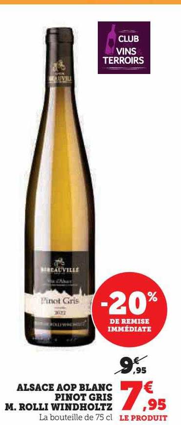 alsace aop blanc pinot gris m. rolli windholtz