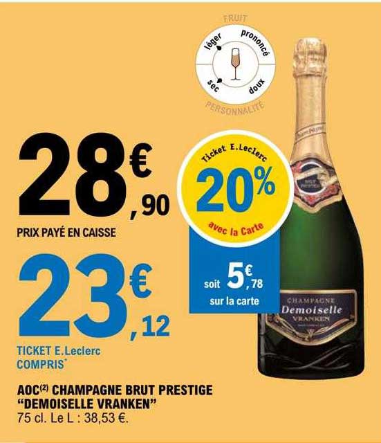 Aoc Champagne Brut Prestige "demoiselle Vranken"