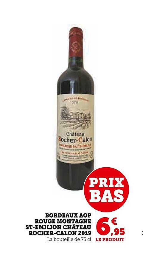 bordeaux aop rouge montagne st-émilion château rocher-calon 2019