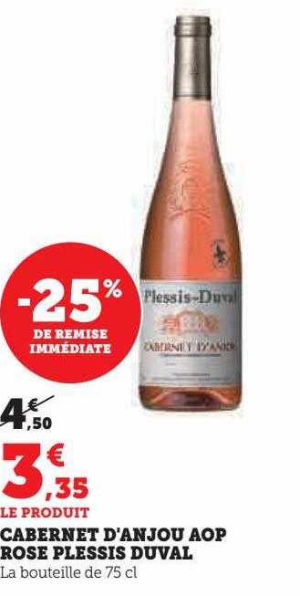 cabernet d'anjou aop rosé plessis duval