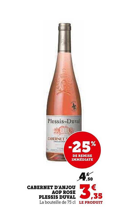 cabernet d'anjou aop rosé plessis duval