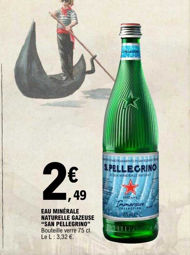 eau minérale naturelle gazeuse "san pellegrino"