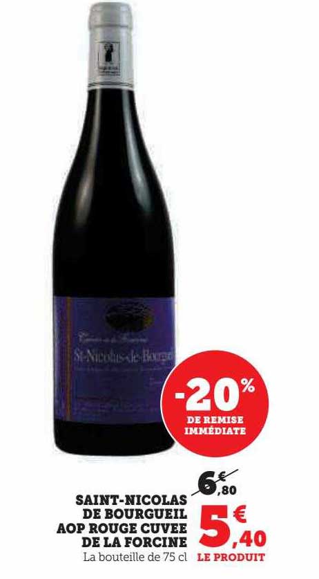 saint-nicolas de bourgueil aop rouge cuvée de la forcine