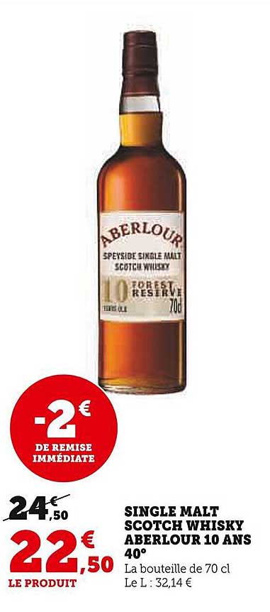 single malt scotch whisky aberlour 10 ans 40°