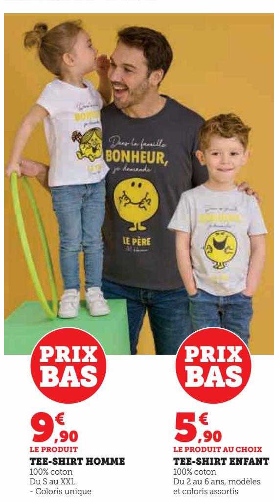 tee-shirt homme, tee-shirt enfant