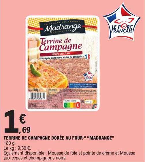 terrine de campagne dorée au four "madrange"