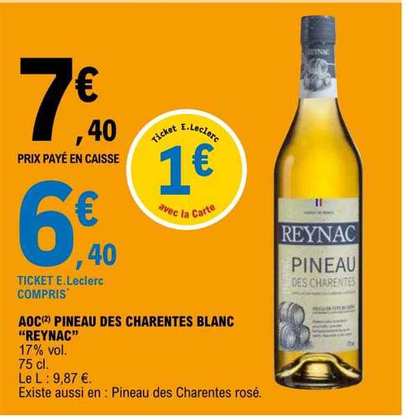aoc pineau des charentes blanc "reynac"