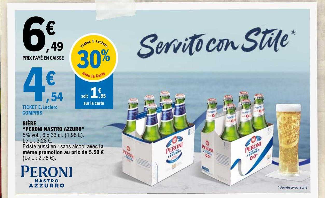 bière "peroni nastro azzuro"