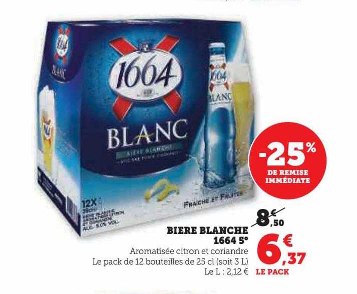 Bière Blanche 1664 5°