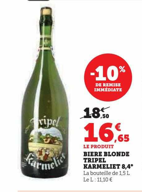 bière blonde tripel karmeliet 8,4°