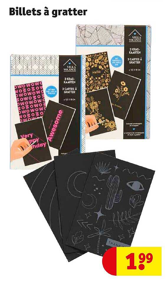 billets à gratter villa volance