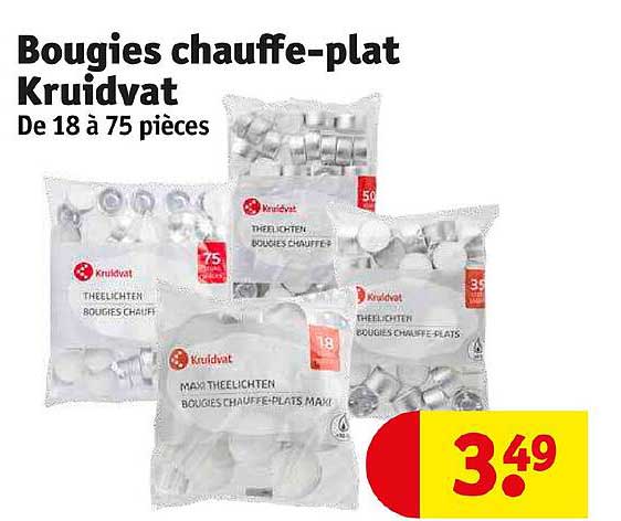 bougies chauffe-plat kruidvat