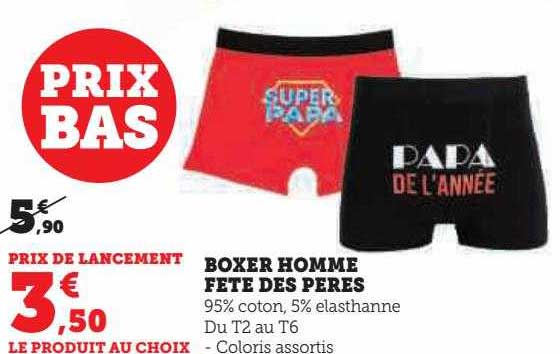 boxer homme fête des pères