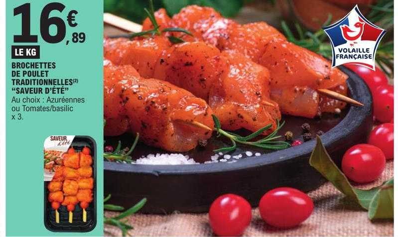 brochettes de poulet traditionnelles "saveur d'été"