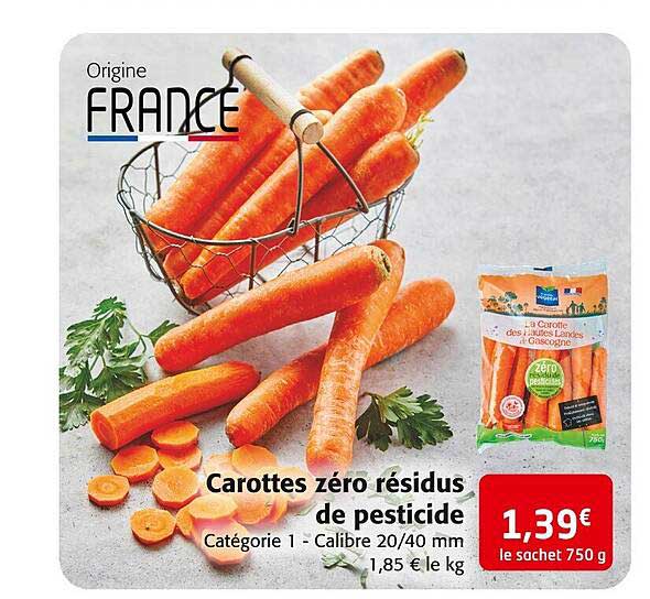 carottes zéro résidus de pesticide