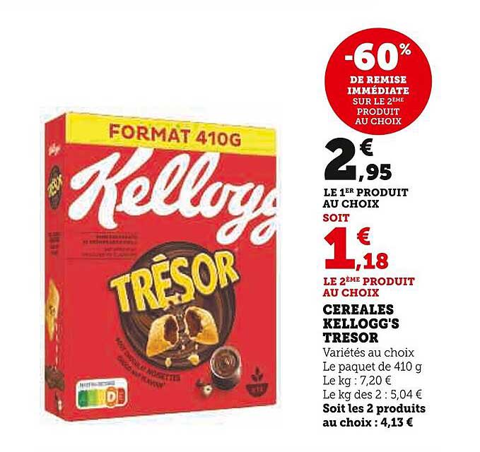 Céréales Kellogg's Trésor