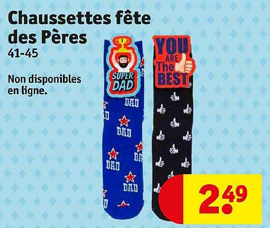 chaussettes fête des pères