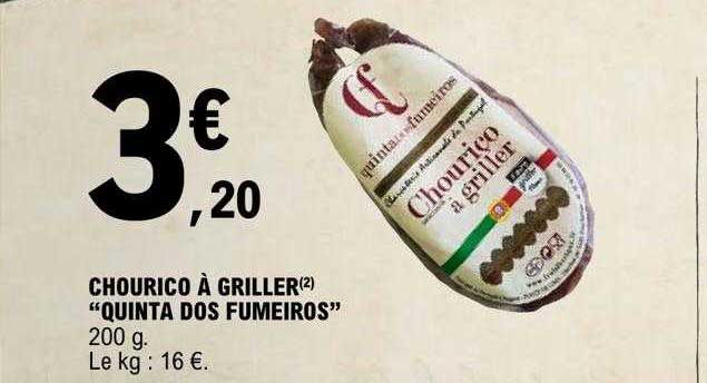 chourico à griller "quinta dos fumeiros"