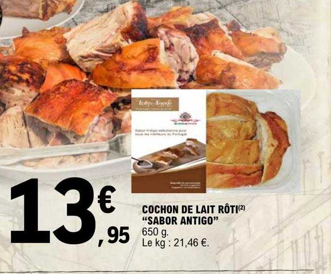 cochon de lait rôti "sabor antigo"