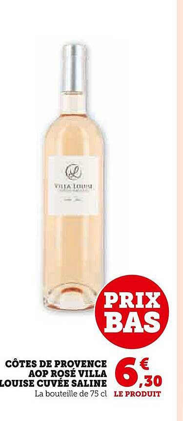 côtes de provence aop rosé villa louise cuvée saline