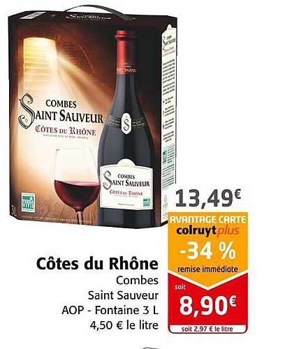 côtes du rhône combes saint sauveur aop