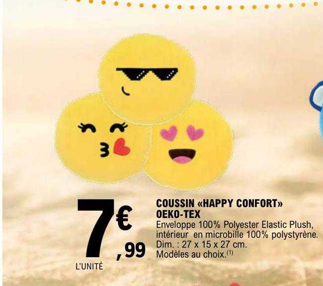 coussin «happy confort» oeko-tex