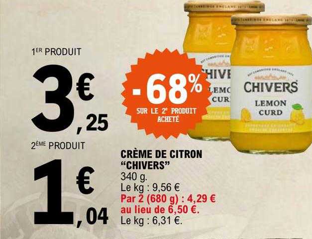 Crème De Citron "chivers"