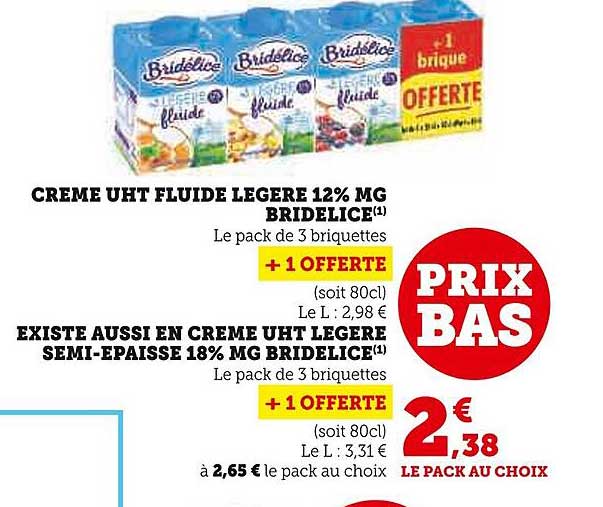 crème uht fluide légère 12% mg bridélice existe aussi en crème uht légère semi-épaisse 18% mg bridélice