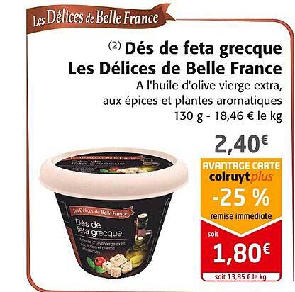 Dés De Feta Grecque Les Délices De Belle France