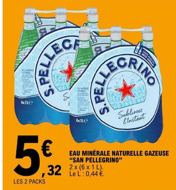 eau minérale naturelle gazeuse "san pellegrino"