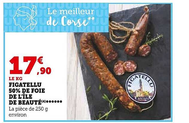 figatellu 50% de foie de l'île de beauté