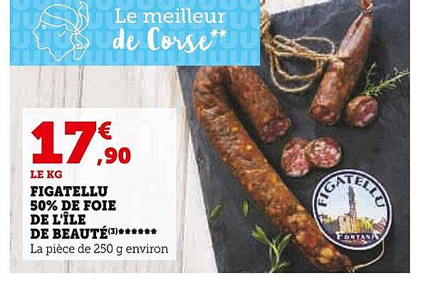 figatellu 50% de foie de l'île de beauté
