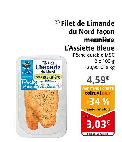 filet de limande du nord façon meunière l'assiette bleue