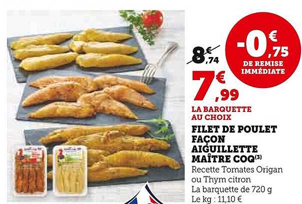 Filet De Poulet Façon Aiguillette Maître Coq